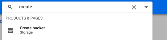 goto create a bucket on GCP